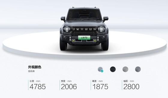 1.5T Lithium Battery SUV Jetour Dashing Max Speed 160 Km/h for Energy Gasoline Vehicles