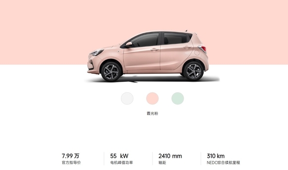 Small SUV Electric Car with 5 Seats and 310km Endurance Changan Ou Shang Ben E-ster