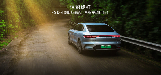 Blue 2024 BYD Han EV 506km Four-Wheel Drive Left-Hand Drive Five-Seater Electric Car